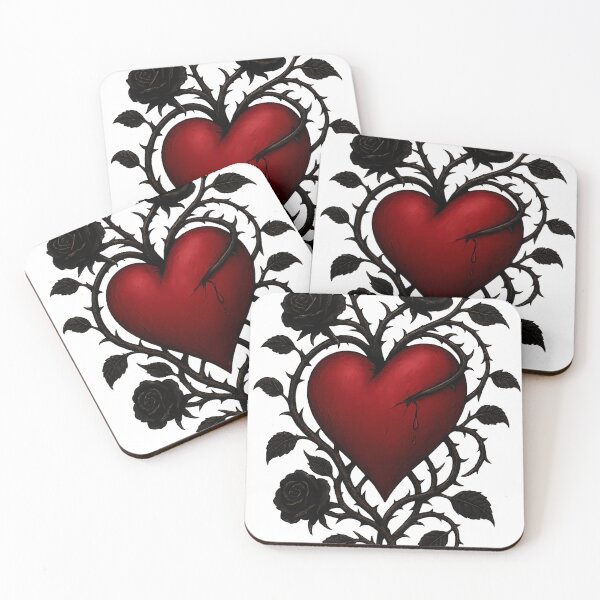Item preview, A heart of roses embraced by one of the vines injured designed and sold by Schattenbau.
