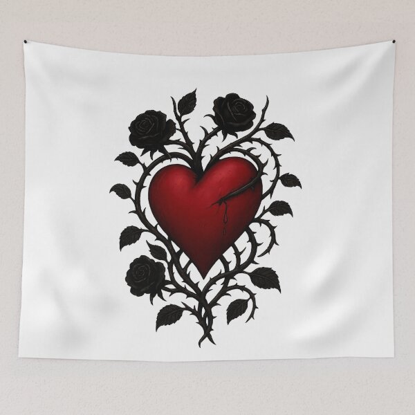 Item preview, A heart of roses embraced by one of the vines injured designed and sold by Schattenbau.