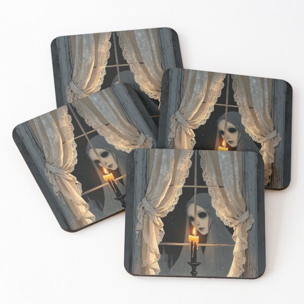 Item preview, Haunted Lace Window – Vintage Cottagecore Halloween Aesthetic designed and sold by Deezyned.