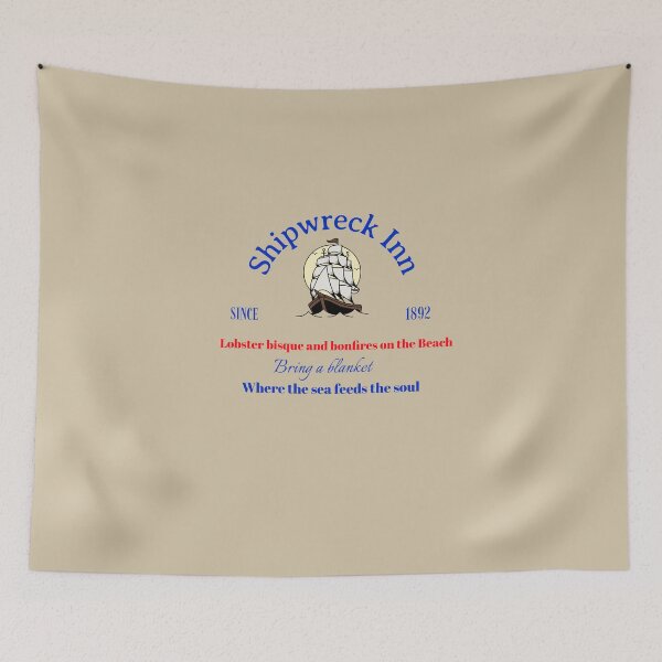 Item preview, The Shipwreck Inn – Since 1892 | Lobster Bisque & Bonfires on the Beach designed and sold by Novel Works Studio.