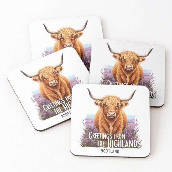 Item preview, Heather & Horns: A Rustic Scottish Highland Cow designed and sold by Digital Dreams Arts.