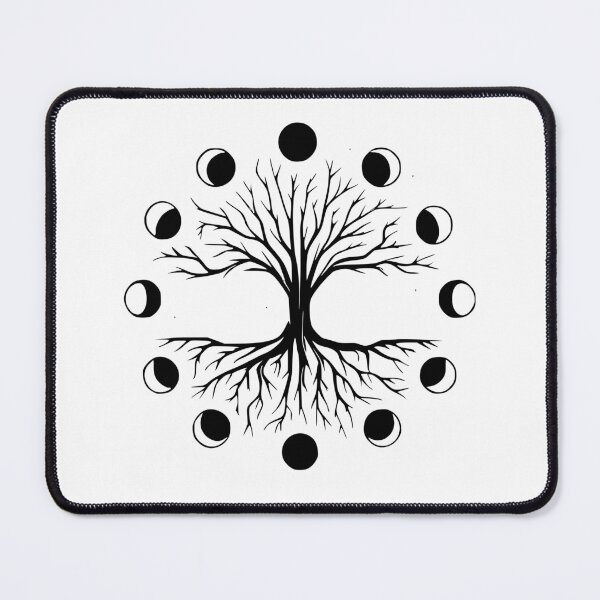 Item preview, Tree of Life Moon Phases Gothic Pagan Graphic Black designed and sold by 3rd Eye Perceptions.