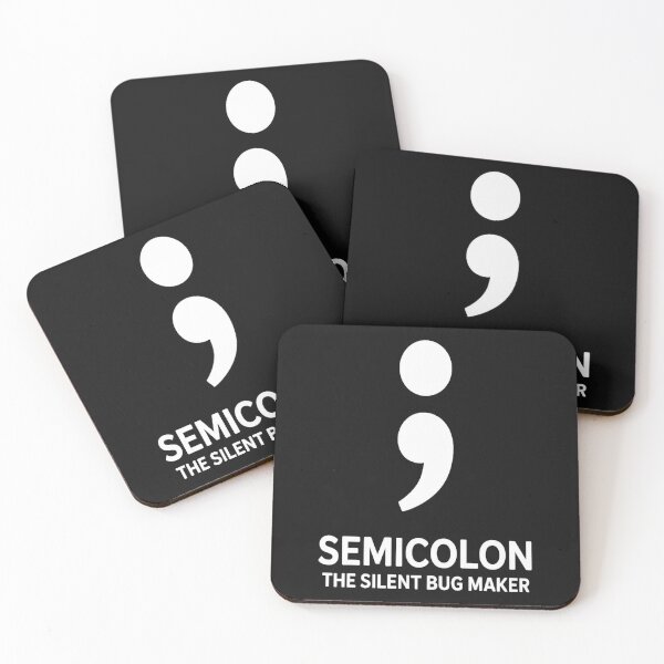 Artikelvorschau, Semikolon, der stille Fehlermacher, T-Shirt | Lustiges Programmierfehler-T-Shirt | Geschenk für Softwareentwickler entworfen und verkauft von Professionalpun.