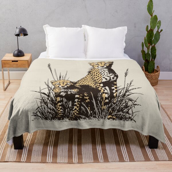 Item preview, Vintage Cheetah and Cub Illustration - Safari Wildlife Design designed and sold by trajeado14.