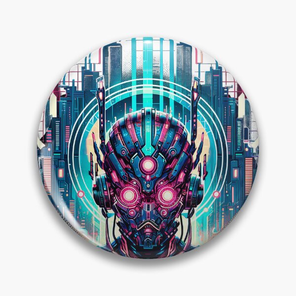Item preview, Neon Cyber Samurai Futuristic Artwork designed and sold by SholoStudio.