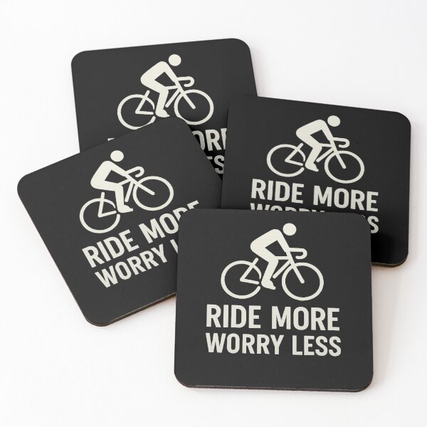 Item preview, Ride More Worry Less Motivational Cycling Design designed and sold by Qbi Cycle & Co. – Cycling Apparel & Accessories.