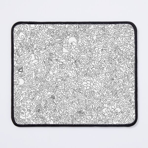 Item preview, Black and White Abstract Doodle | Minimalist Monochrome Line Art designed and sold by Zeddessay.
