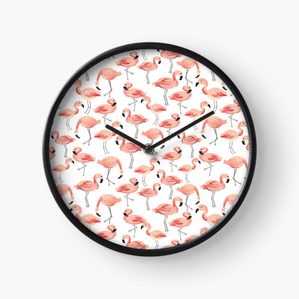 Flamingo Party Clock