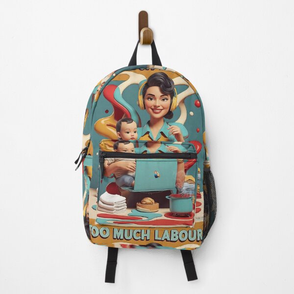 Item preview, Too Much Labour – Retro Feminist Poster Art designed and sold by Faerestry.