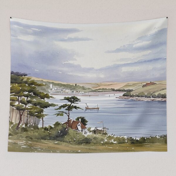 Item preview, Distant Salcombe1（Watercolour + AI） designed and sold by artsmeow.