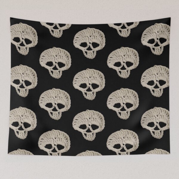 Item preview, Jolly Skull Crochet Patch designed and sold by Lisamariesumner.