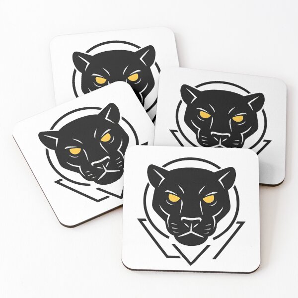 Item preview, Minimalist Black Panther with Golden Eyes – Geometric Animal Vector Design for T-Shirts & Gifts designed and sold by JokesterTV777.