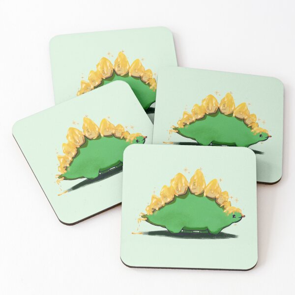 Item preview, Cute Green Chibi Stegosaurus Covered in Nachos – Adorable Nachosaur Dinosaur Art designed and sold by Critter Cuties Art.
