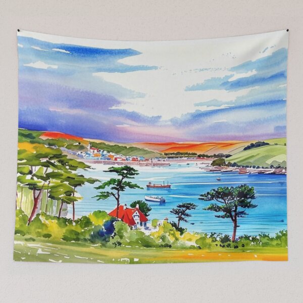 Item preview, Distant Salcombe（Watercolour + AI） designed and sold by artsmeow.