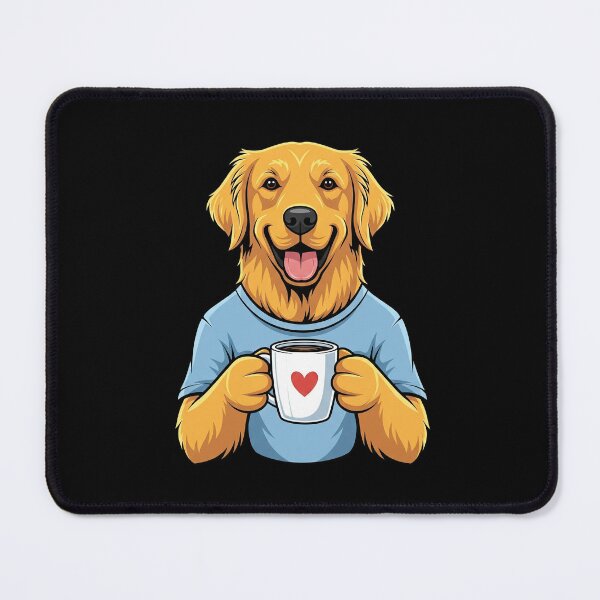 Item preview,  Golden Retriever Boyfriend - Morning Coffee Art Print designed and sold by DMNindustries.