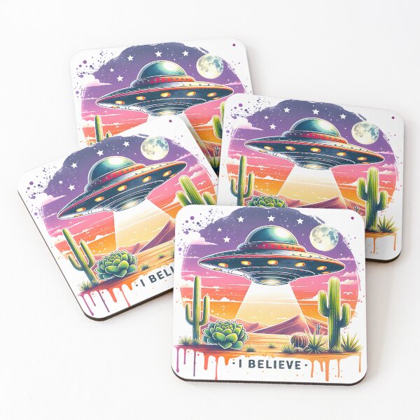 Item preview, Watercolor UFO Desert Nights – I Believe designed and sold by Bearbones81.