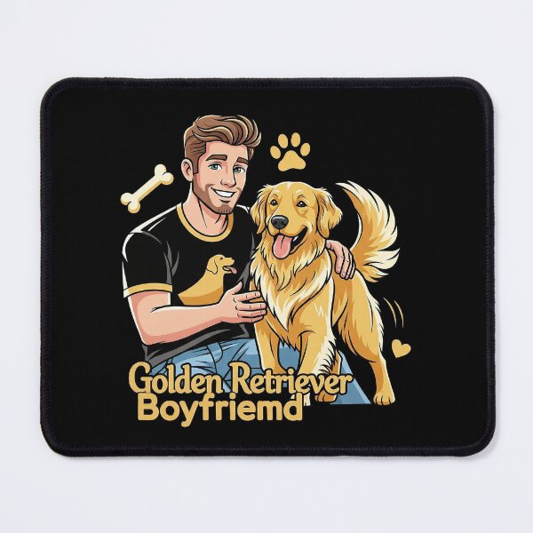 Item preview,  Golden Retriever Boyfriend - A Man and His Dog Art Print designed and sold by DMNindustries.
