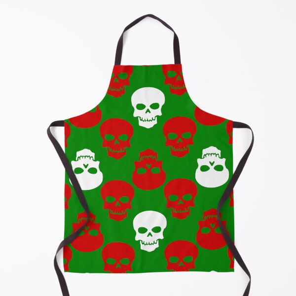 Item preview, ugly christmas skulls red white green designed and sold by Gossip Rag.