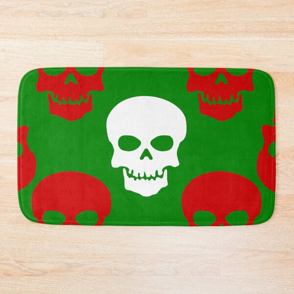 Item preview, ugly christmas skulls red white green designed and sold by Gossip Rag.