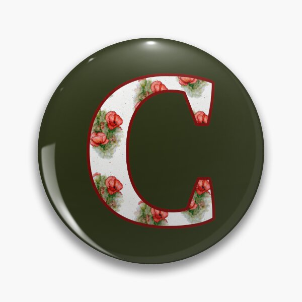 Item preview, Copy of Letter C, Decorated Initial, Red Poppies WatercoloUr Art designed and sold by JoyfulWhimsy.