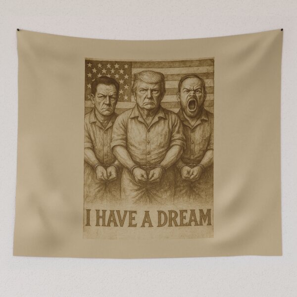 Item preview, Political Drama Trump Musk Vance Handcuffs designed and sold by Voodoo Store Paranormal Collections.