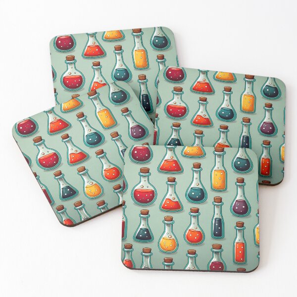 Item preview, Potion Bottles Pattern designed and sold by ArtFactoryAI.