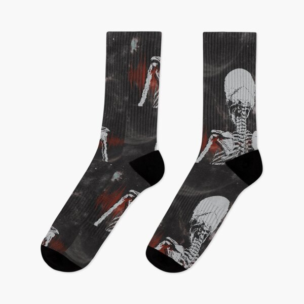 Item preview, Trippy Y2K Cosmic Grunge Skeleton with Music Soundwaves designed and sold by Spooks Looks.