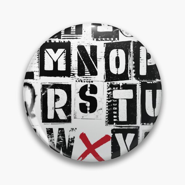 Item preview, Vintage Grunge Alphabet Typography Black White Art Print designed and sold by aubrey-stevens.