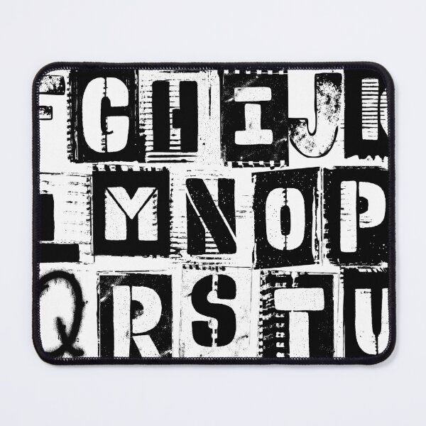Item preview, Vintage Grunge Alphabet Typography Black White Art Print designed and sold by aubrey-stevens.