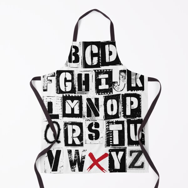 Item preview, Vintage Grunge Alphabet Typography Black White Art Print designed and sold by aubrey-stevens.