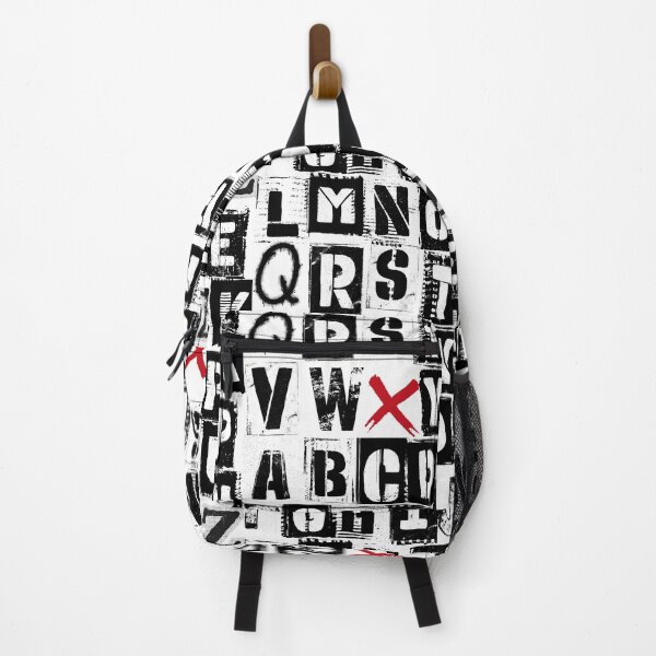 Item preview, Vintage Grunge Alphabet Typography Black White Art Print designed and sold by aubrey-stevens.