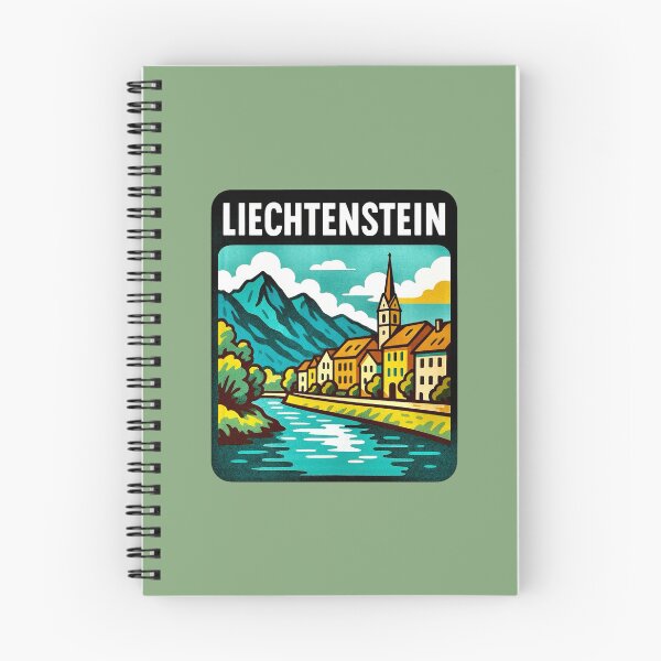 Item preview, Liechtenstein — Town & Rhine River designed and sold by Myra365Art.
