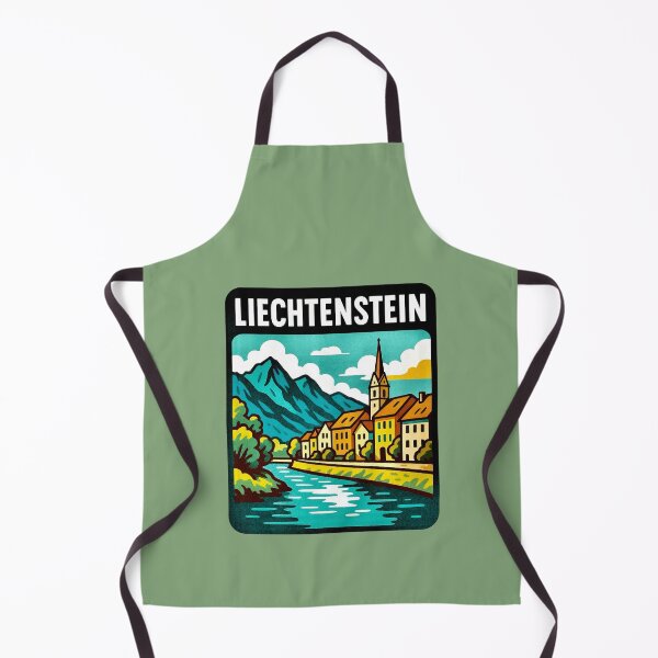 Item preview, Liechtenstein — Town & Rhine River designed and sold by Myra365Art.