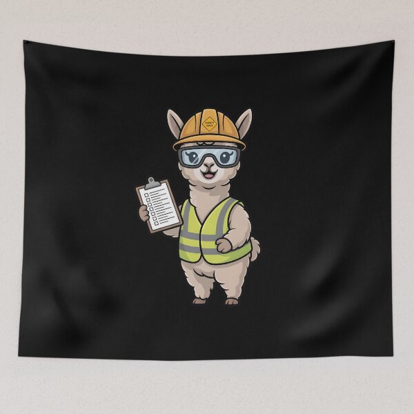 Item preview, Safety Alpaca – Safety First Cartoon Design designed and sold by PeteLawliiet.