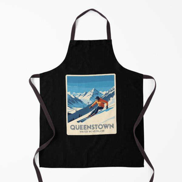 Item preview, Queenstown New Zealand Ski Poster | The Remarkables Vintage Art designed and sold by Digital Dreams Arts.