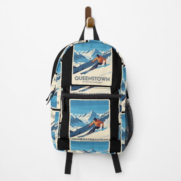 Item preview, Queenstown New Zealand Ski Poster | The Remarkables Vintage Art designed and sold by Digital Dreams Arts.