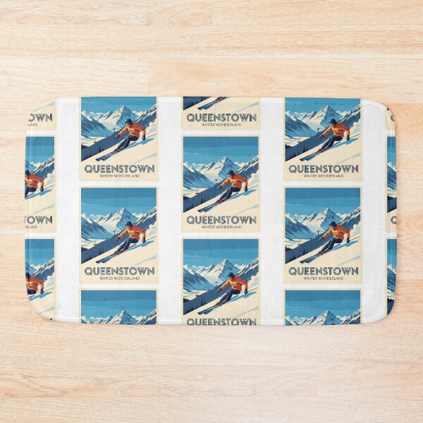 Item preview, Queenstown New Zealand Ski Poster | The Remarkables Vintage Art designed and sold by Digital Dreams Arts.