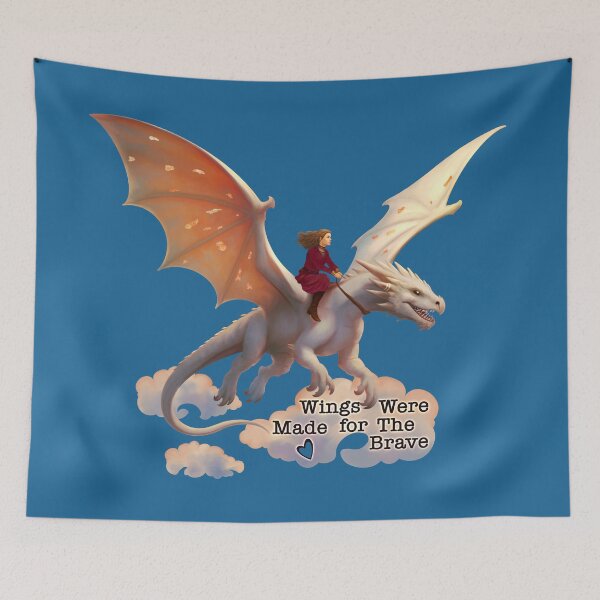 Item preview, Wings Were Made for the Brave: Woman Dragon Rider  designed and sold by SwordAndCircuit.