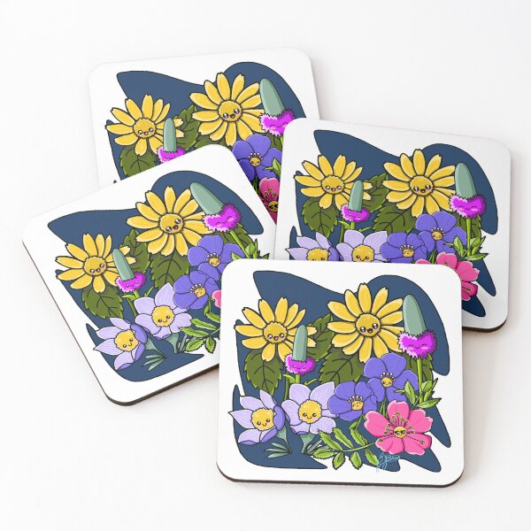 Item preview, Manitoba Wildflowers Kawaii Art designed and sold by Miskobineshii.