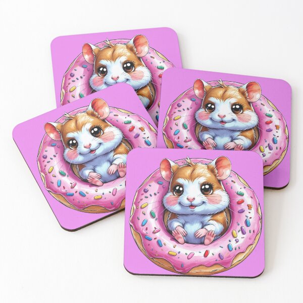 Item preview, Donut Hamster – Kawaii Cute Hamster Stickers for Donut & Sweets Fans designed and sold by Jennah.