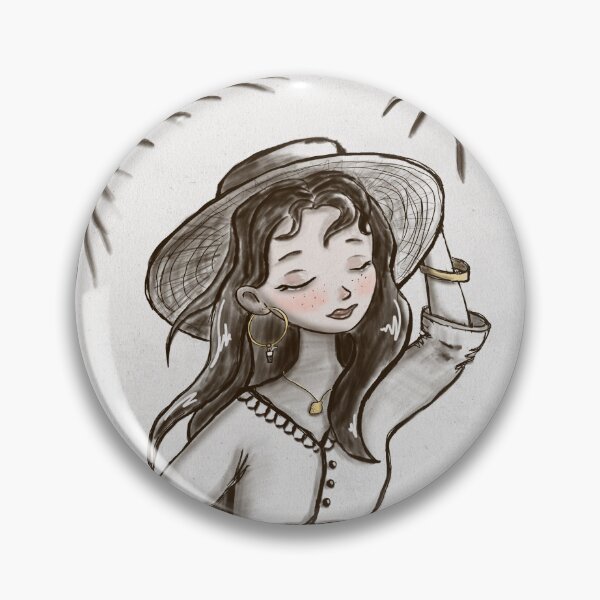 Item preview, Elegant Summer Girl Illustration with Vintage Charm designed and sold by AlenaArtStudio.