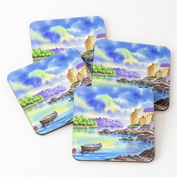 Item preview, Dartmouth castle(Watercolour + AI) designed and sold by artsmeow.
