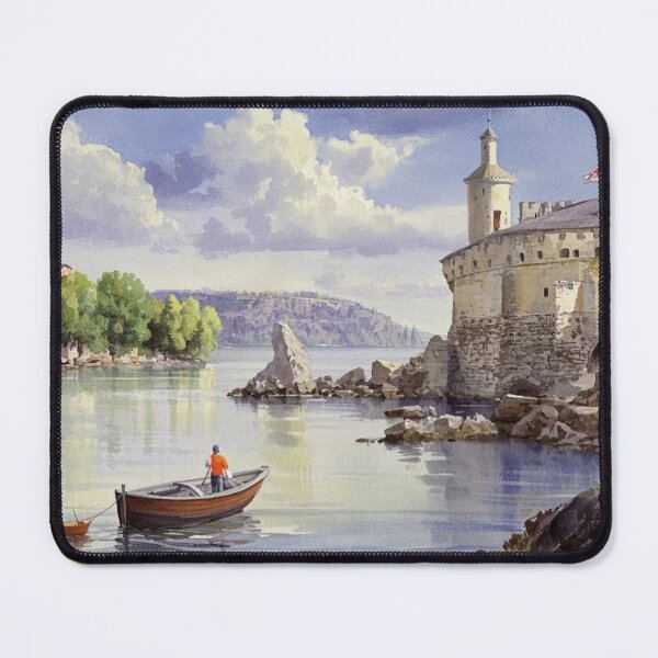 Item preview, Dartmouth castle2(Watercolour + AI) designed and sold by artsmeow.
