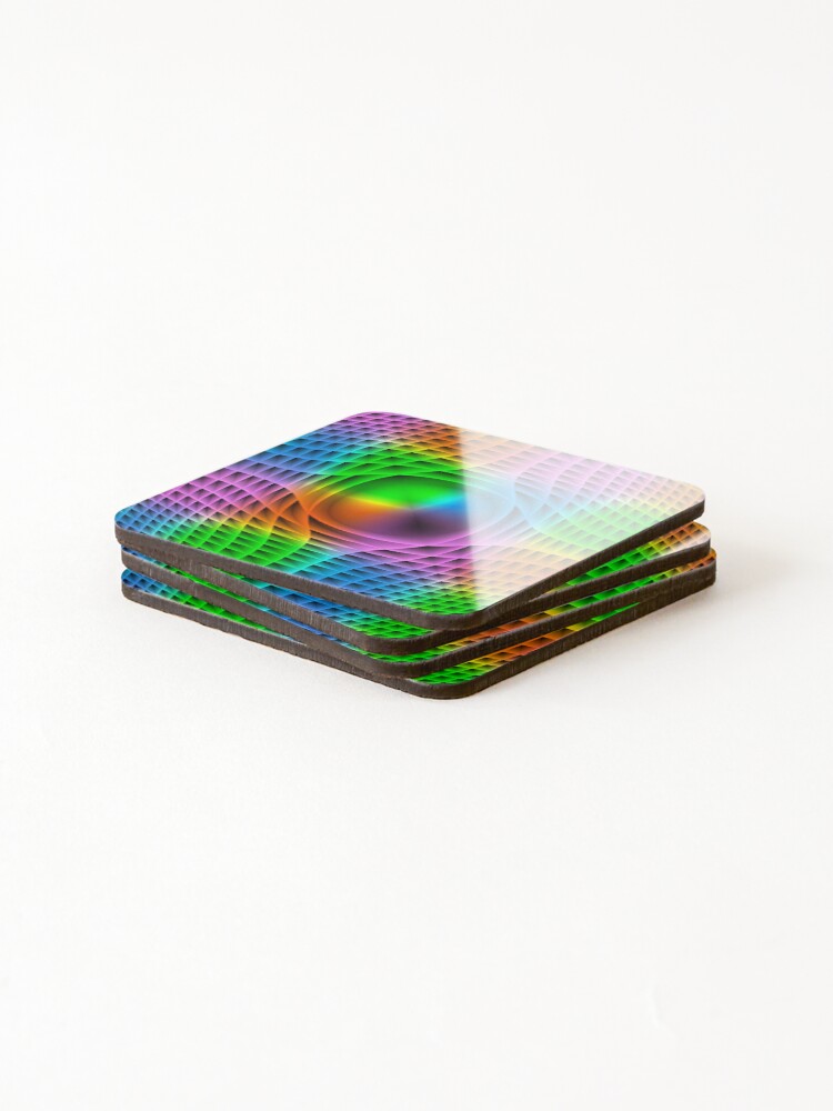Thumbnail 4 of 5, Coasters (Set of 4), Test Pattern designed and sold by CommandoCrane.