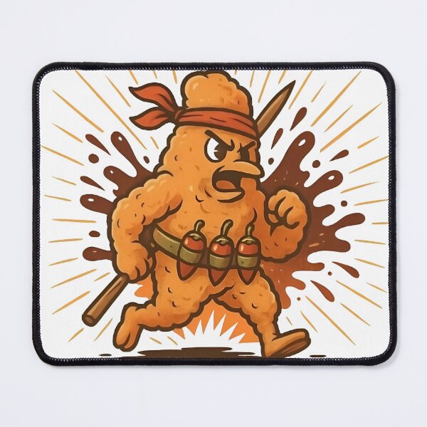 Item preview, Crispy Combat - Fried Chicken Warrior Battle Hero designed and sold by Alchemy Ink.
