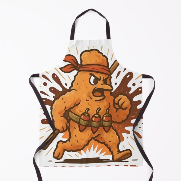 Item preview, Crispy Combat - Fried Chicken Warrior Battle Hero designed and sold by Alchemy Ink.