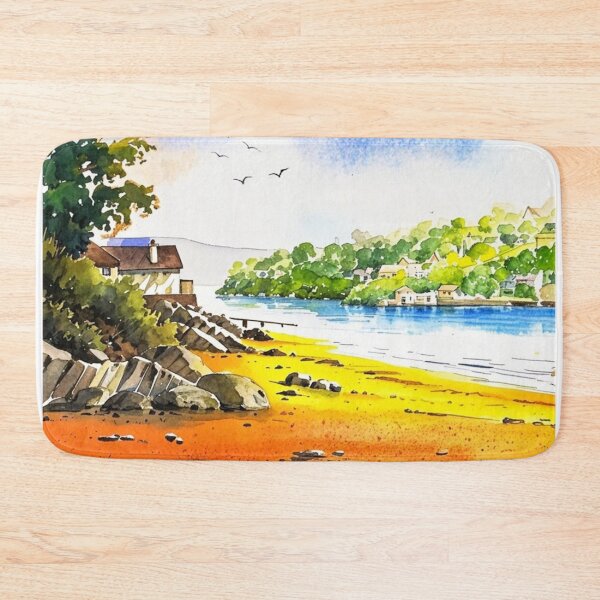 Item preview, Distant Salcombe from East Portlemouth2（Watercolour + AI） designed and sold by artsmeow.