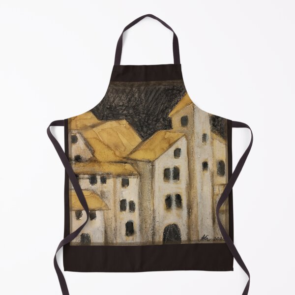 Item preview, Cozy Houses with Orange Roofs Night Artwork designed and sold by alczar.