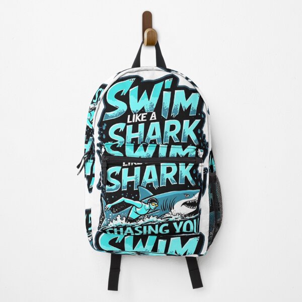 Item preview, Swim Like a Shark Is Chasing You – Funny Triathlon Sticker designed and sold by Triathlongram.