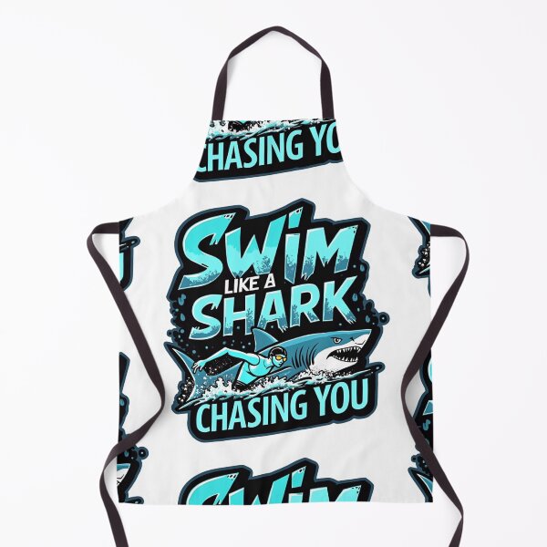 Item preview, Swim Like a Shark Is Chasing You – Funny Triathlon Sticker designed and sold by Triathlongram.
